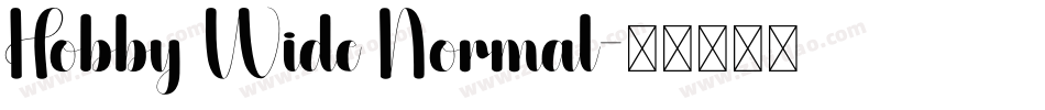 Hobby Wide Normal字体转换